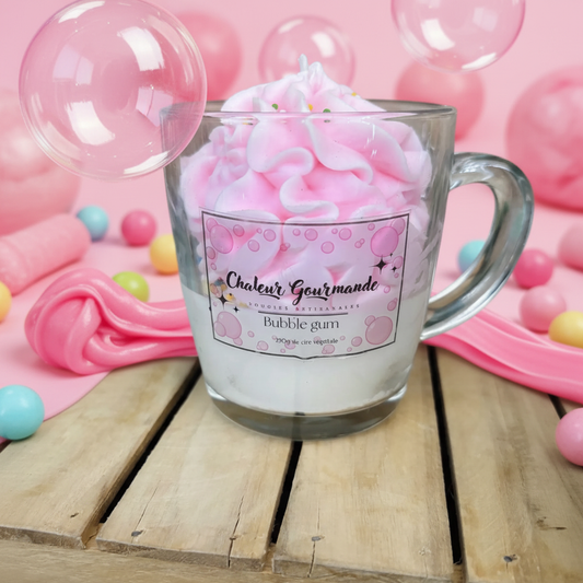 Bougie Bubble gum avec fond de bubble gum alternatif
