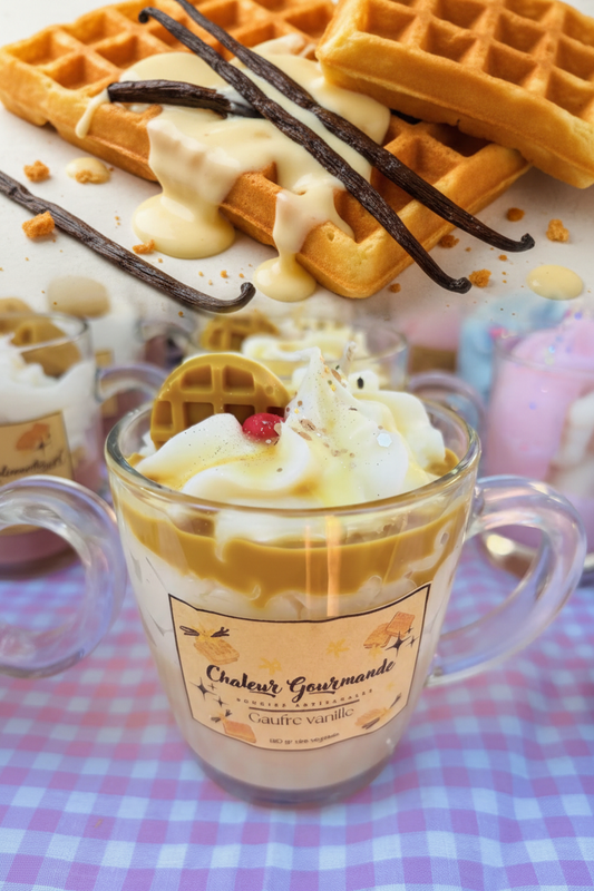 Bougies Gaufre vanille avec fond alternatif