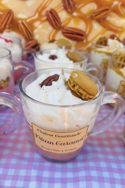 Bougies Pecan Caramel bien visibles