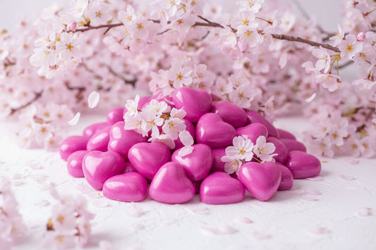 Fondants cœur fuchsia Sakura luxuriant