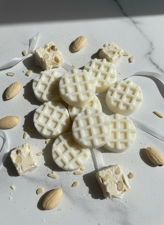 Fondants gaufrettes blanches - fond nougat