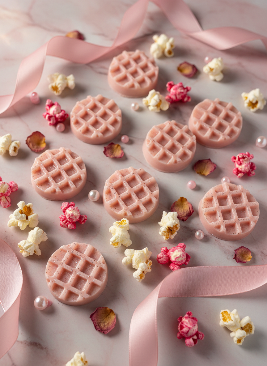 Fondants gaufrettes rose clair - version premium