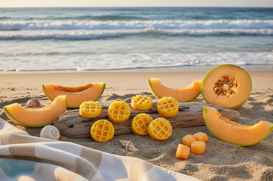 Fondants jaune-orange plage sunset melon