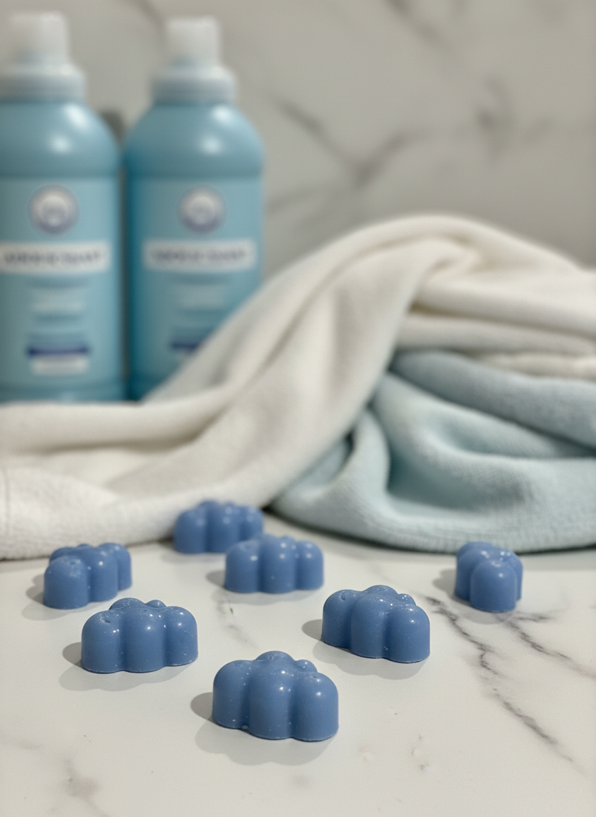Petits nuages bleus avec adoucissant